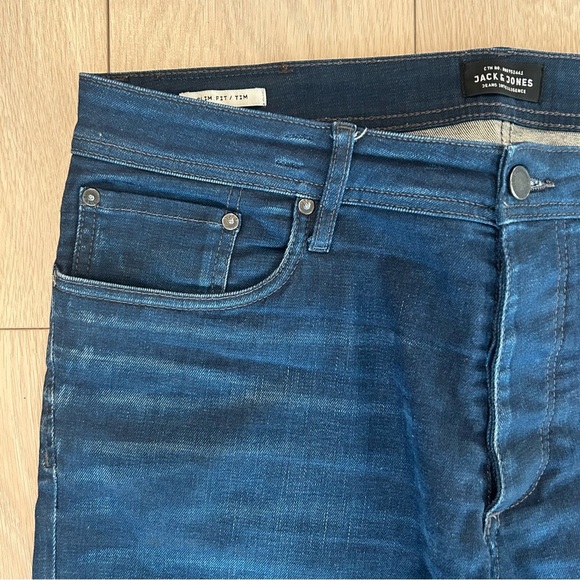 Jack & Jones Slim Fit Tim Button Fly Jeans Premium - Picture 4 of 13